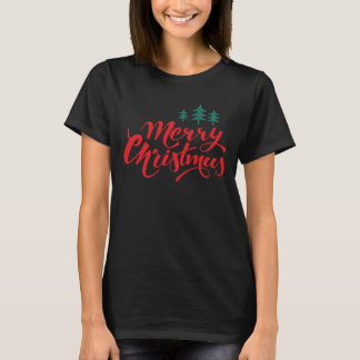 Camiseta Design de Natal com árvores