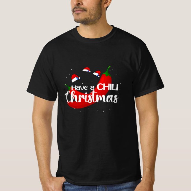 Camiseta Design de Natal com pimenta quente, Unisex (Frente)
