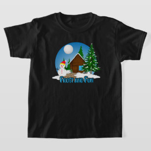 Camiseta Design de Natal com Retro Magnético de inverno