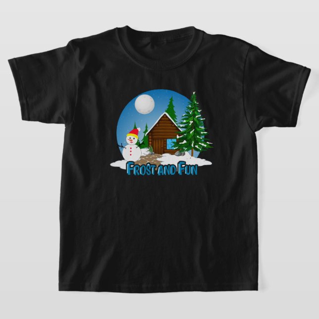 Camiseta Design de Natal com Retro Magnético de inverno (Postura )