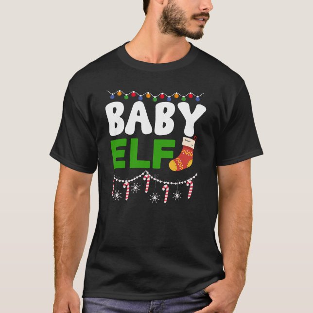 Camiseta Design de Natal de Elfo Bebê-84608 (Frente)