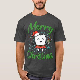 Camiseta Design De Natal De Fada Dente Para Dentista Dental
