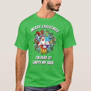 Camiseta Design de Natal Engraçado, ESTOU AQUI PARA VAZIO