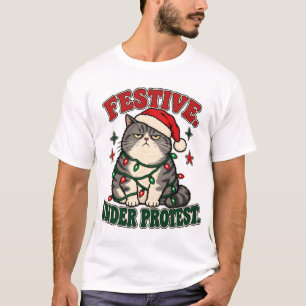 Camiseta Design de Natal engraçado sob protesto