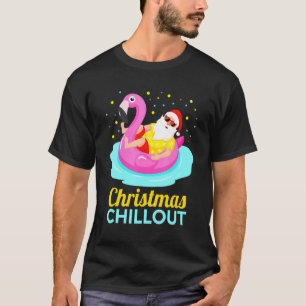 Camiseta Design de Natal Flamingo Chillout
