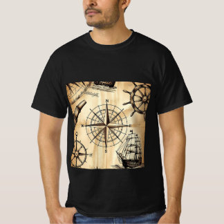 Camiseta Design de Navegação de Bússola