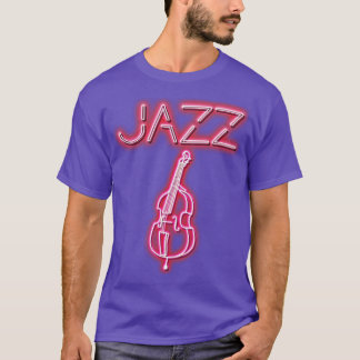 Camiseta Design de Neon Bass Duplo Jazz