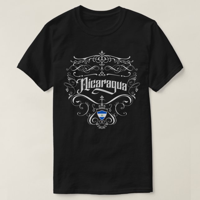Camiseta Design de Nicarágua Vintage (Frente do Design)