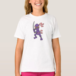 Camiseta Design de Ninja Roxo Personalizável