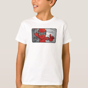 Camiseta Design de Ninja Vermelha Personalizável