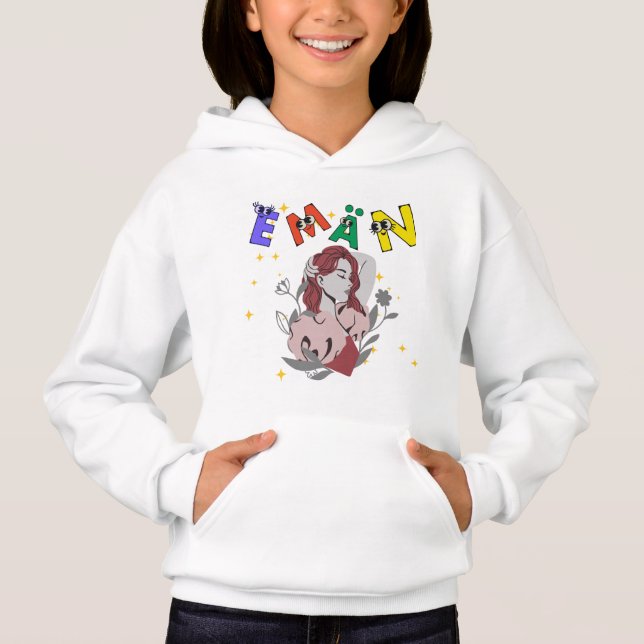 Camiseta design de nome fofo EMAN (Frente)