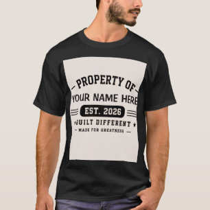 Camiseta Design de Nome Personalizado – Moderno Minimalista