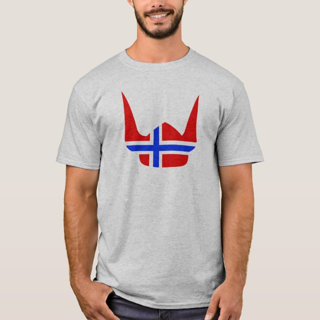 Camiseta Design de Noruega da bandeira de Viking do (Frente)
