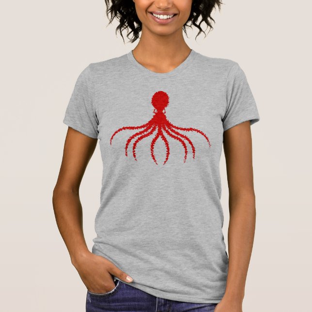 Camiseta Design de Octopus Distinto - Camisa-T básica femin (Frente)