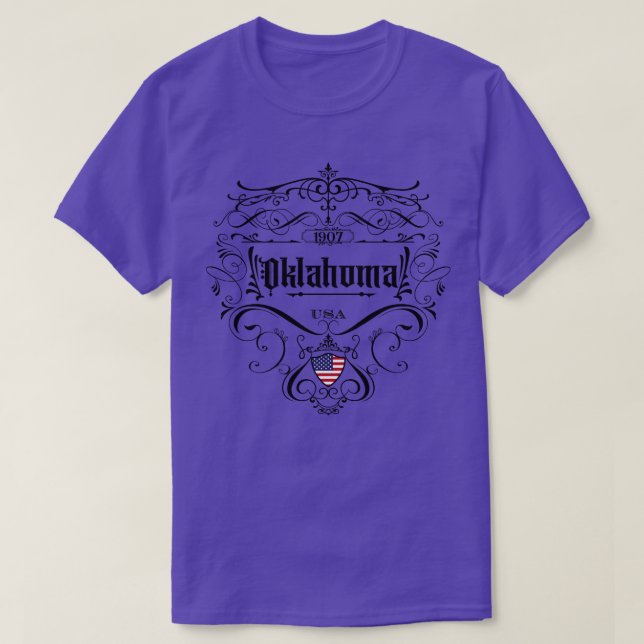 Camiseta Design de Oklahoma Vintage (Frente do Design)
