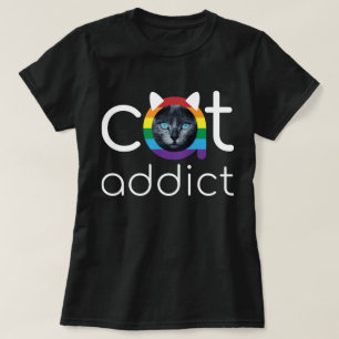 Camiseta Design de Olhos Azuis do Arco-Íris Brancos