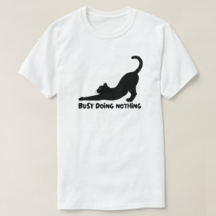 Camiseta Design de Olhos de Gato Preto Minimalista