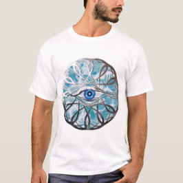 Camiseta Design de olhos místicos cromo