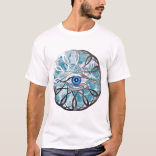 Camiseta Design de olhos místicos cromo
