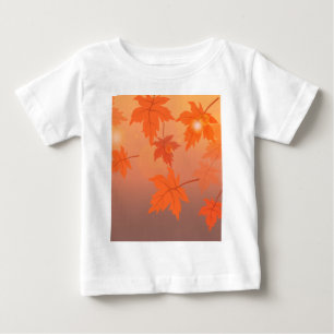Camiseta Design de outono com folhas de maple e efeito de c