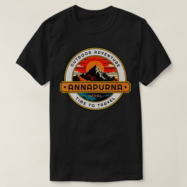Camiseta design de Outr Adventure Annapurna Mountain (Frente do Design)