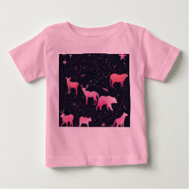 Camiseta "Design de padrão animal rosa e magenta horoscópio