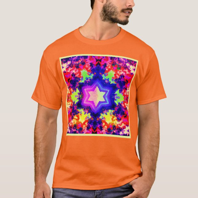 Camiseta Design de Padrão Colorido Moderno (Frente)