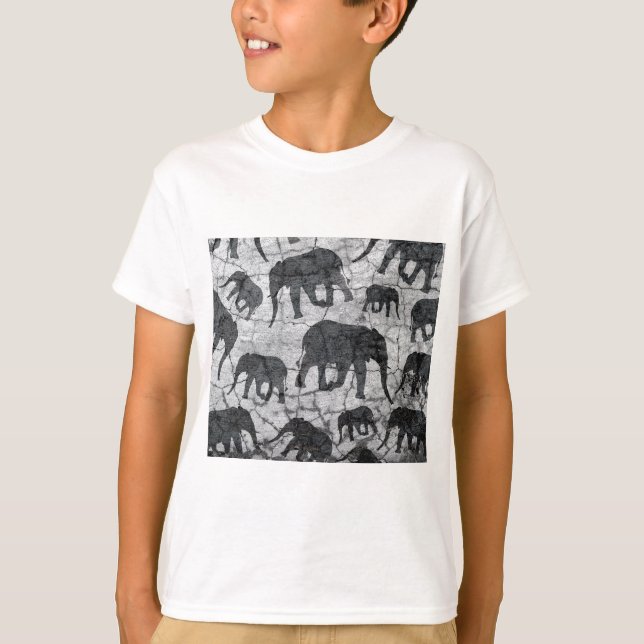 Camiseta Design de Padrão de Concreto de Elefante (Frente)