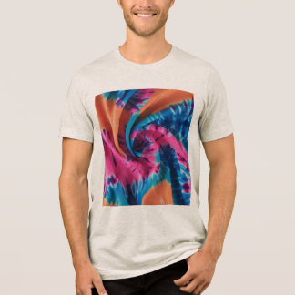 Camiseta Design de Padrão de Gradiente Vibrante Tie-Dye e D