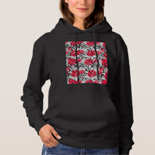 Camiseta Design de Padrão de Ilustração Floral da rosa verm