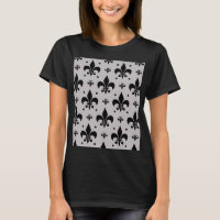 Design de Padrão Fleur-de-lis - Fundo da cinza