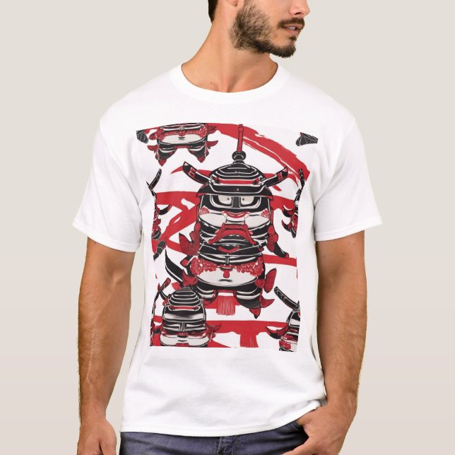 Camiseta Design de Padrão Japonês Tradicional 0015 (Frente)