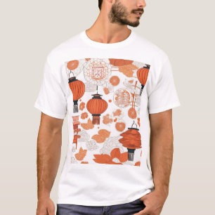 Camiseta Design de Padrão Japonês Tradicional 0025