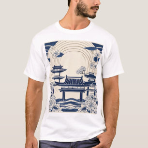 Camiseta Design de Padrão Japonês Tradicional 0028