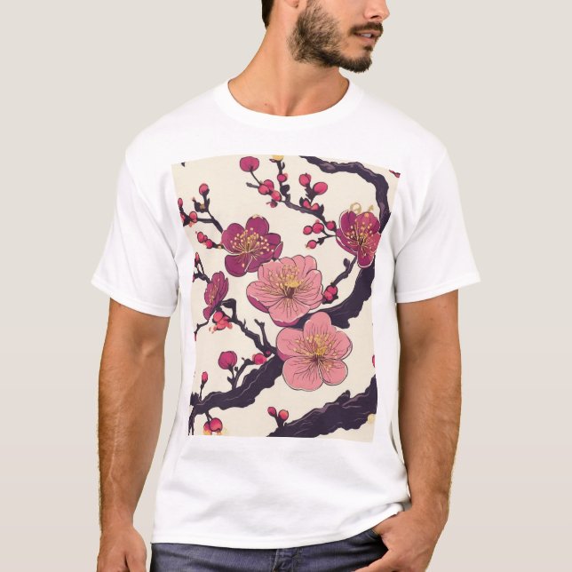 Camiseta Design de Padrão Japonês Tradicional 0032 (Frente)
