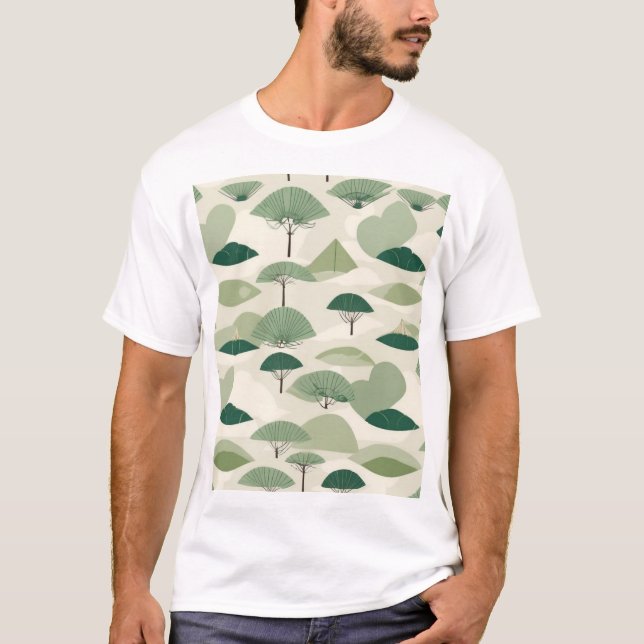Camiseta Design de Padrão Japonês Tradicional 0052 (Frente)