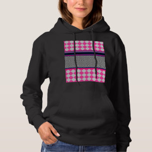 Camiseta Design de padrão misto Harlequin de listras de xad