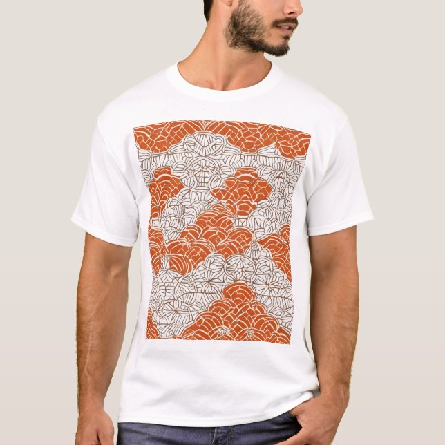 Camiseta Design de Padrão Tradicional Japonês 0054 (Frente)
