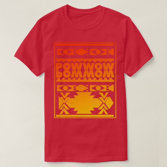 Camiseta Design de Padrões Nativos Americanos do Powwow (Frente do Design)