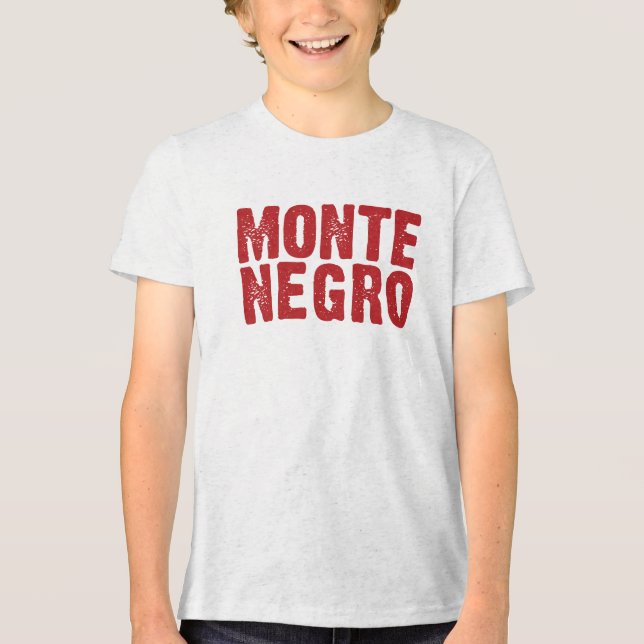 Camiseta design de país balcânico Montenegro (Frente)