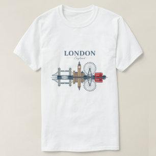 Camiseta Design de Paisagem Urbana Elegante Silhueta Minima
