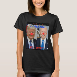 Camiseta Design de Palhaços Trump Biden Política Divertida