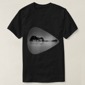 Camiseta Design de Palheta de Guitarra Natureza Encontra Ci