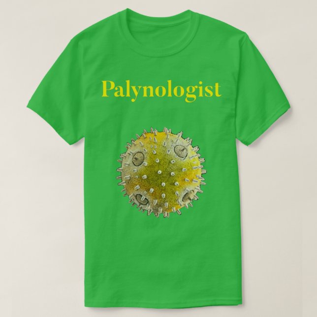 Camiseta Design de palinólogo para pólen e amor de palinolo (Frente do Design)