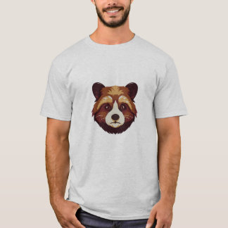 Camiseta Design de panda vermelha, urso, urso panda,