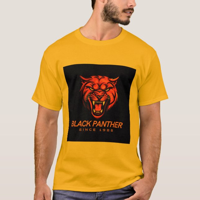 Camiseta Design de Pantera Preta (Frente)