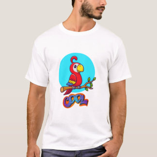 Camiseta design de papagaio legal para redbubble