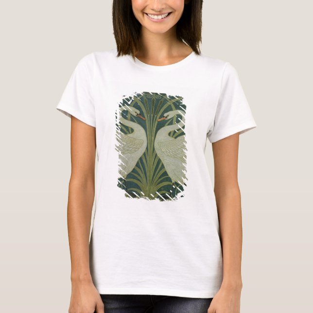Camiseta design de papel de parede 'Swan, Rush e Iris' (Frente)
