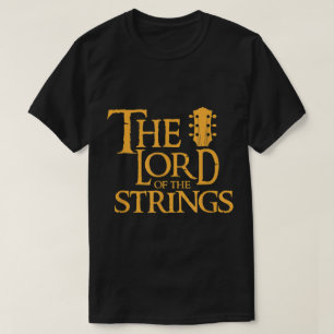 Camiseta Design de Paródia de Cordas de Guitarra Engraçado