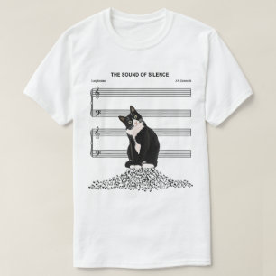 Camiseta Design de paródia de música engraçada de gato sile